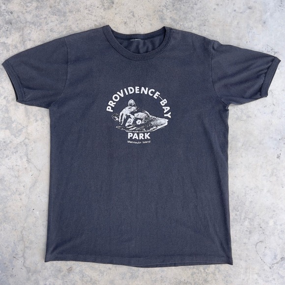 The Unbranded Brand Other - Vintage Nature T-Shirt Mens XL Black Providence Bay Park Raccoon Single Stitch